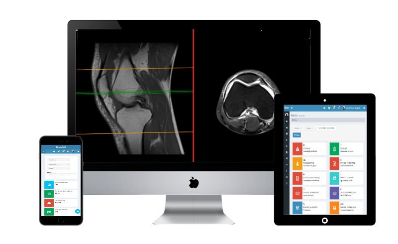 Screens transmitting siriusRAD functionality